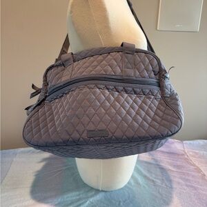 Vera Bradley Gray Quilted Travel Bag